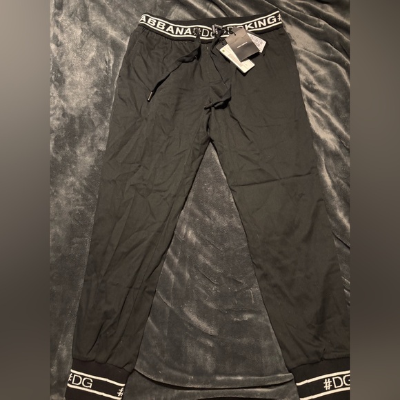Dolce & Gabbana Other - Dolce & Gabbana Black Logo Waistband & Cuff Joggers
